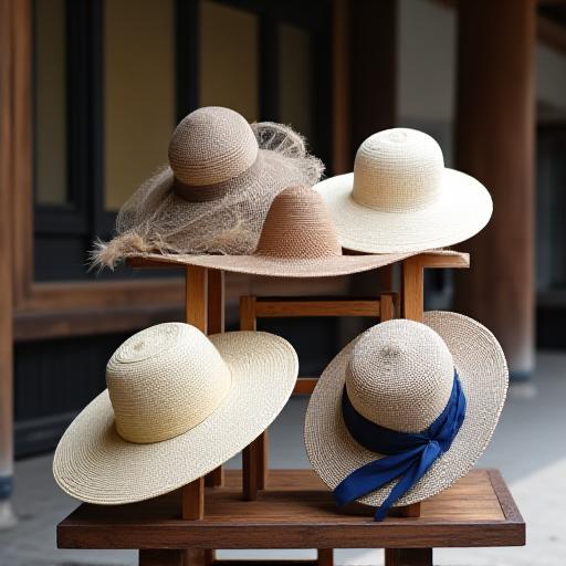 観光客向け本格日本夏帽子 ゲタ帽子・笠帽子